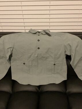 RICHIE le L/S CARGO SHIRT STONE Size Medium NEW WITH TAGS